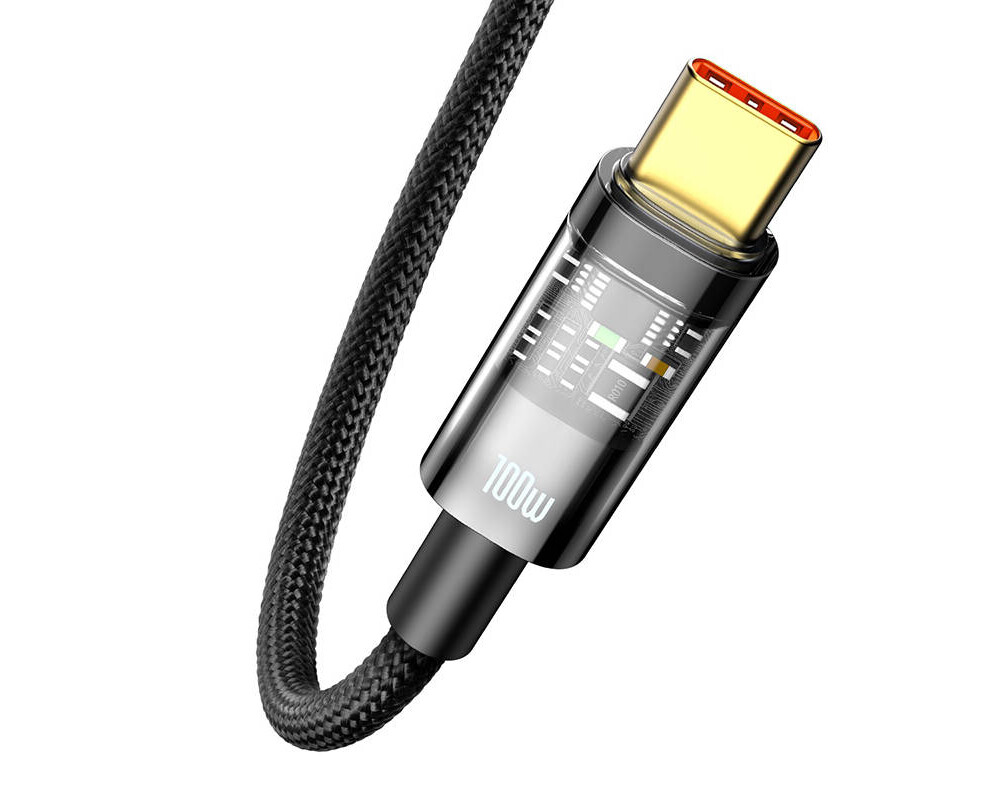 Кабел Baseus CATS000301 USB към USB Type C 100W 2м - черен 2