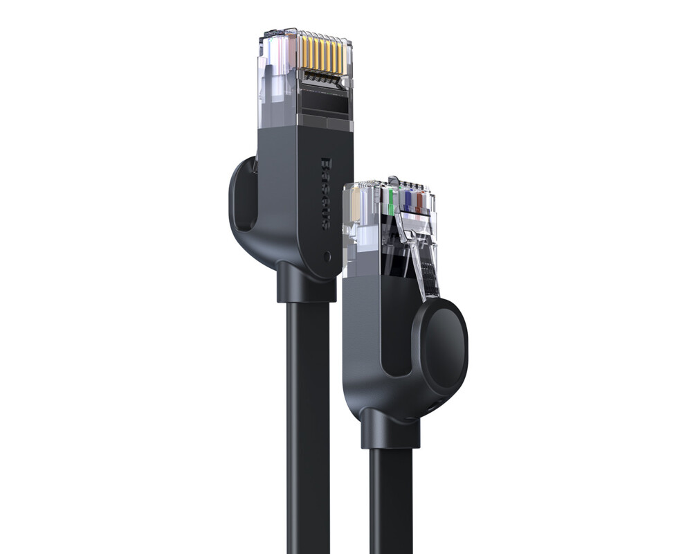 Мрежов кабел Baseus WKJS000201 high Speed Cat6 32AWG Gigabit network cable (flat cable) 10м - черен 3