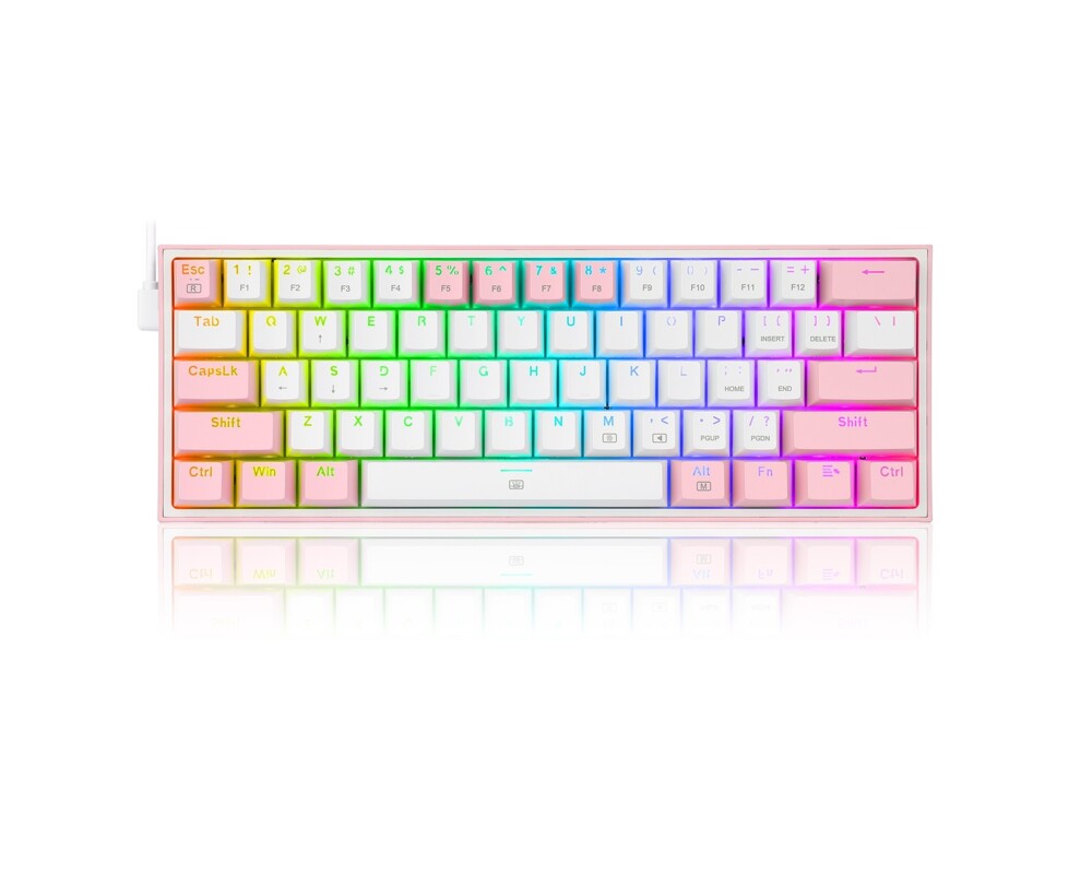 Клавиатура Redragon Fizz Pro K616-RGB-WP_RD - бяло/розово 2