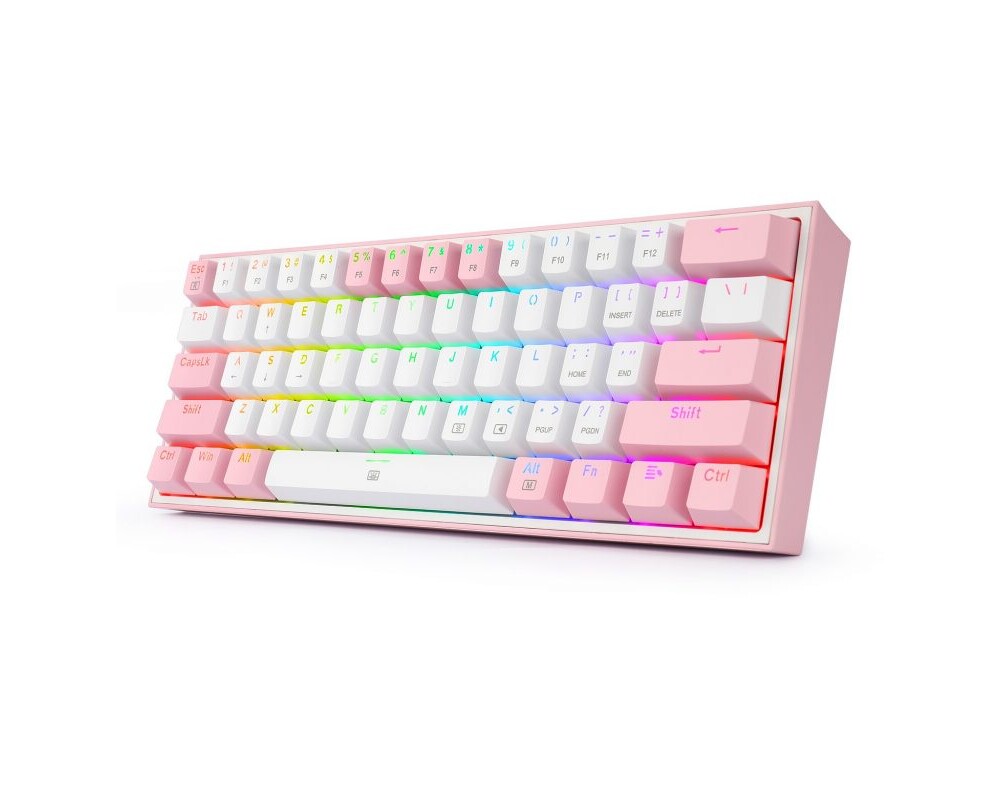 Клавиатура Redragon Fizz Pro K616-RGB-WP_RD - бяло/розово 3