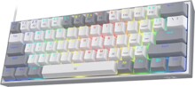  RGB Механична геймърска клавиатура Redragon Fizz K617-RGB-GW сиво/бяло 670169 K617-RGB-GW_RD на топ цена - PIC.bg