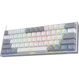  RGB Механична геймърска клавиатура Redragon Fizz K617-RGB-GW сиво/бяло 670169 K617-RGB-GW_RD на топ цена - PIC.bg