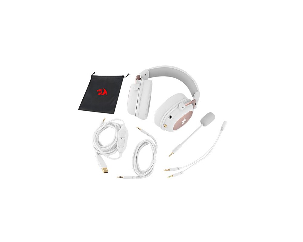 Слушалки Redragon H510W-RGB Zeus X RGB - бели 9