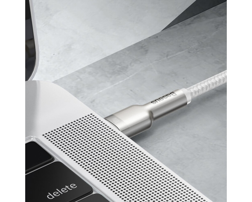 Кабел Baseus Cafule Series Type-C към Type-C, 100W, 1м, бял CATJK-C02 3