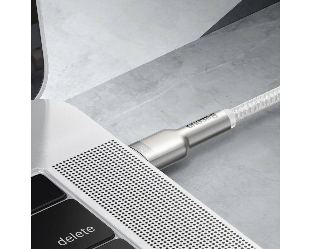 Кабел Baseus Cafule Series Type-C към Type-C, 100W, 2м, бял 3