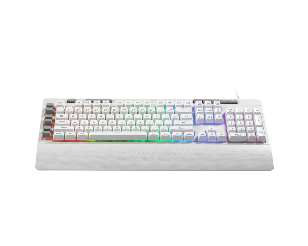 Клавиатура Redragon Shiva K512 RGB мембранна бяла 2