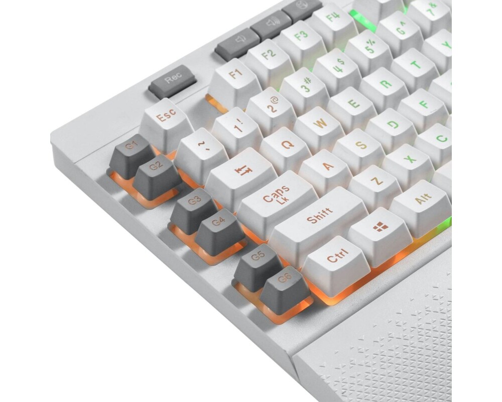 Клавиатура Redragon Shiva K512 RGB мембранна бяла 3