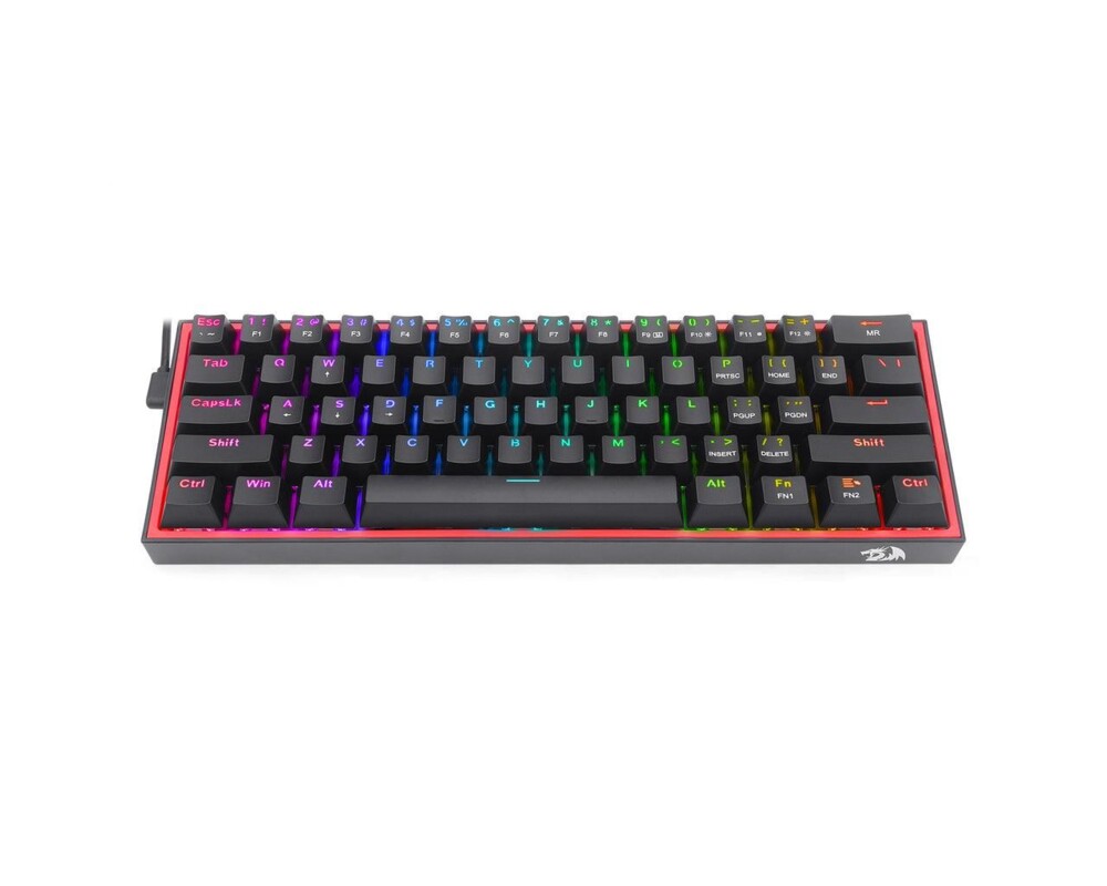 Клавиатура Механична геймърска клавиатура Redragon Fizz K617-RGB_RD RGB черна 4