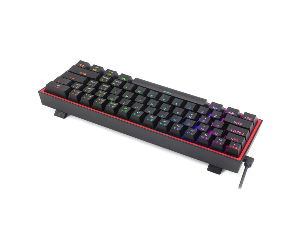 Клавиатура Механична геймърска клавиатура Redragon Fizz K617-RGB_RD RGB черна 6