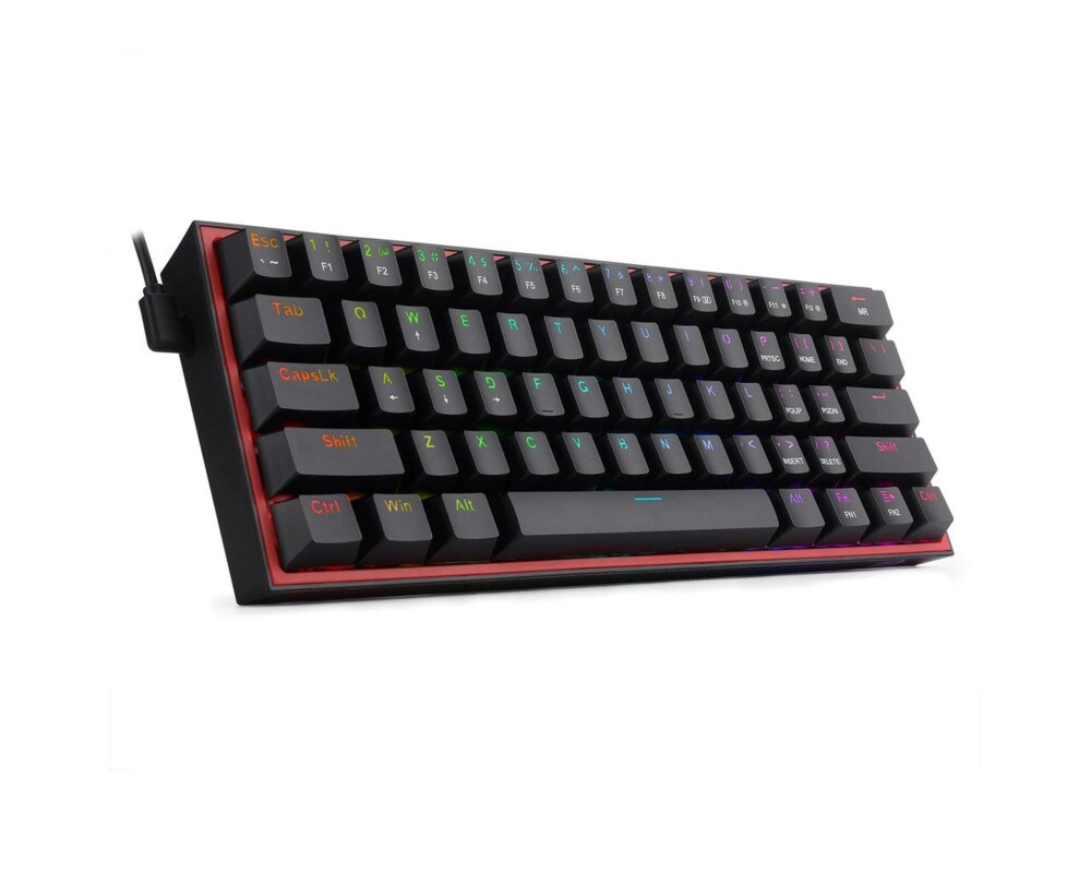 Клавиатура Механична геймърска клавиатура Redragon Fizz K617-RGB_RD RGB черна 2