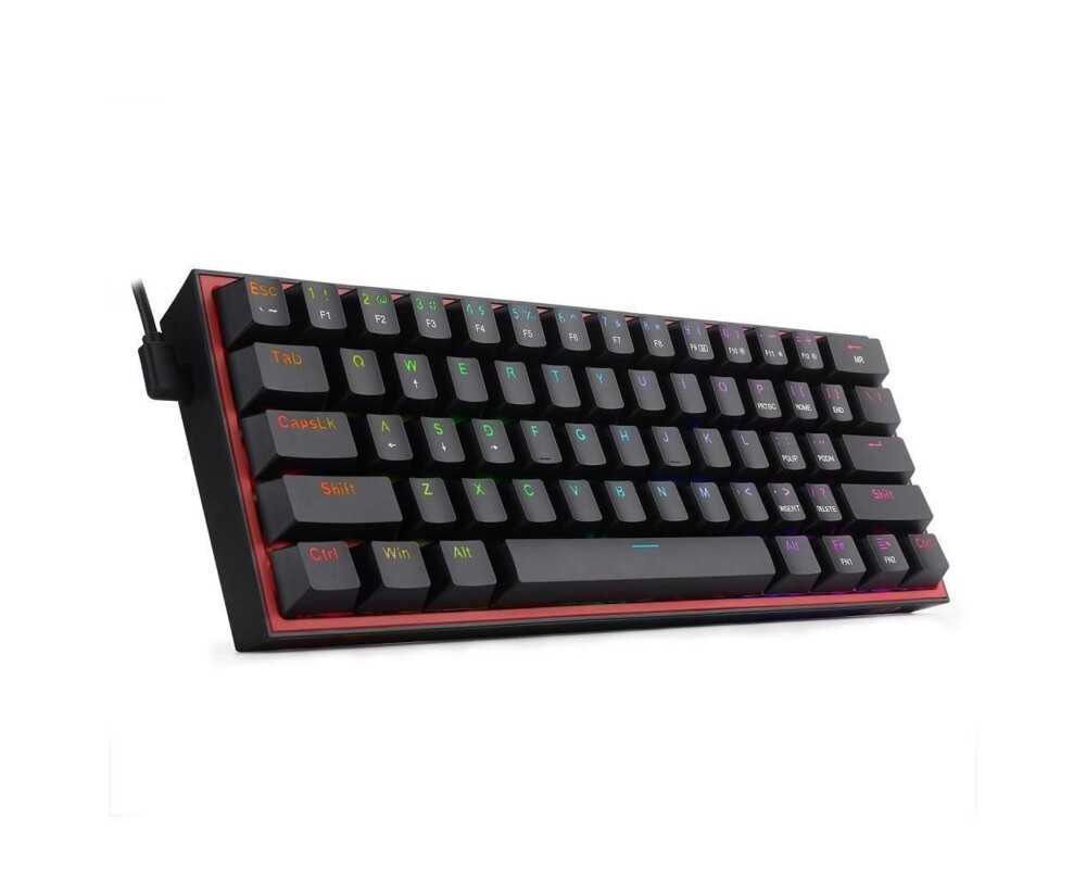 Клавиатура Механична геймърска клавиатура Redragon Fizz K617-RGB_RD RGB черна 9