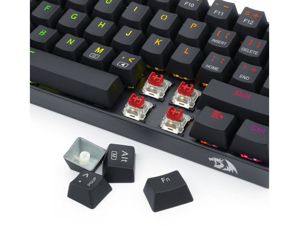 Клавиатура RGB механична геймърска клавиатура Redragon Dragonborn K630RGB-1-BK red switches 5