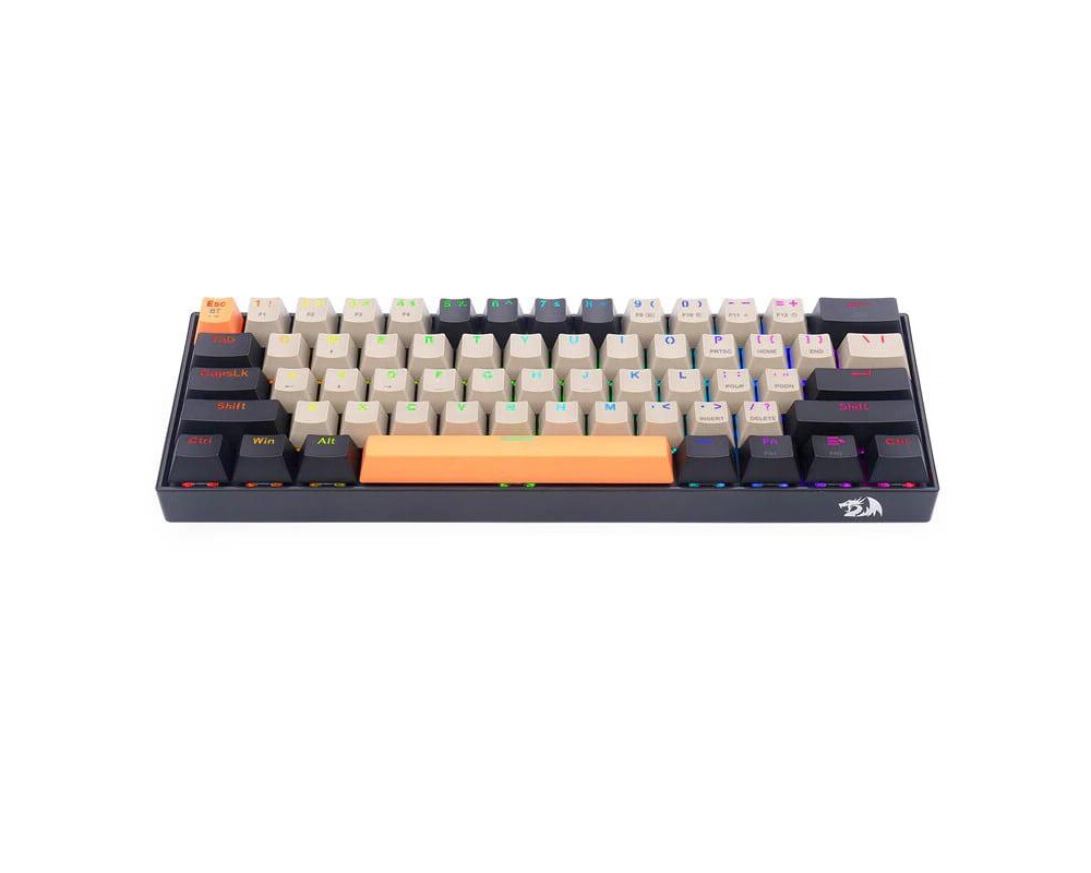 Клавиатура Bluetooth/USB Type-C механична RGB клавиатура Redragon K530-OG-GY-BK-RGB-PRO_BR Draconic PRO Brown Switch - оранжев/сив/черен 4