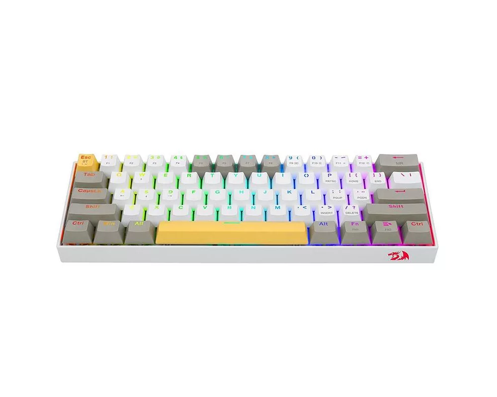 Клавиатура Bluetooth/USB Type-C механична RGB клавиатура Redragon K530-YL-WT-GY-RGB-PRO_BR Draconic PRO Brown Switch - жълт/бял/сив 2