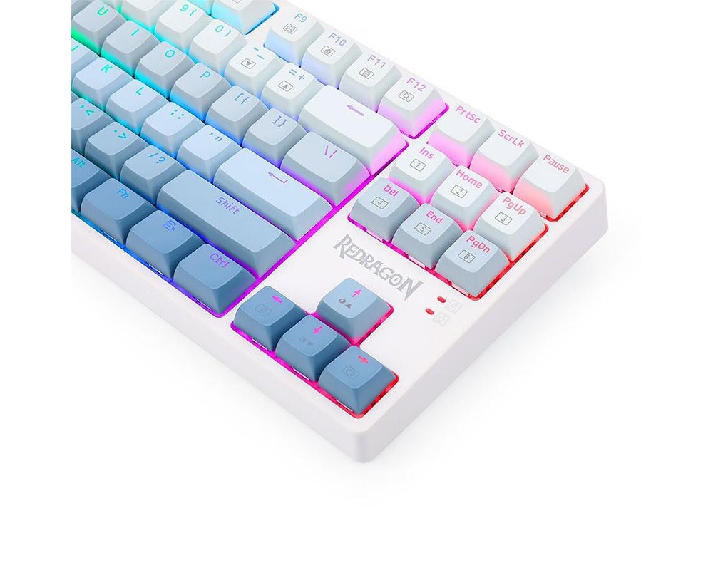 Клавиатура RGB гейминг клавиатура Redragon Cass RGB Blue Switch - бял/сив 7