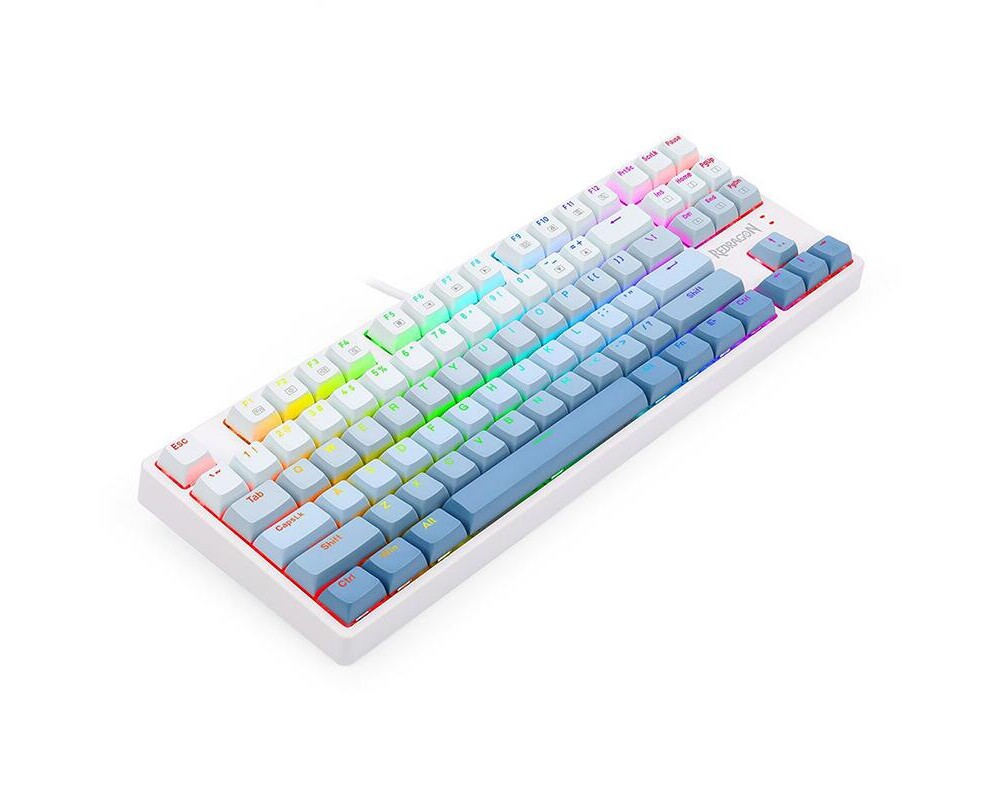 Клавиатура RGB гейминг клавиатура Redragon Cass RGB Blue Switch - бял/сив 3