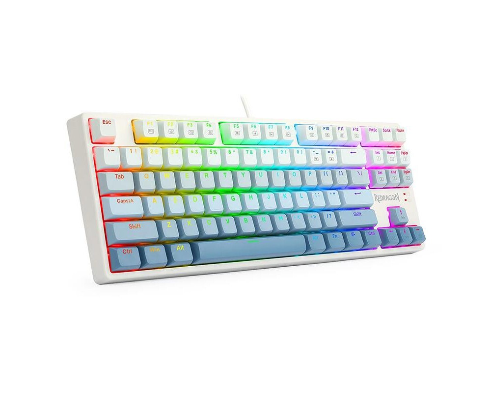 Клавиатура RGB гейминг клавиатура Redragon Cass RGB Blue Switch - бял/сив 5