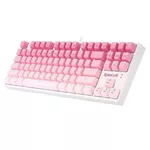 Клавиатура RGB гейминг клавиатура Redragon Cass K645W-GP-RGB_BR Brown Switch - бял/розов 4