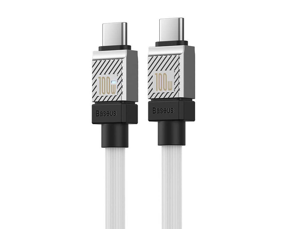 Кабел Кабел за бързо зареждане Baseus CoolPlay, USB-C към USB-C 100W, 1 м CAKW000202  - бял 6