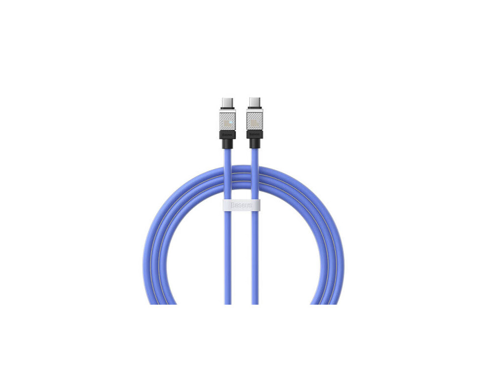 Кабел Кабел за бързо зареждане Baseus CoolPlay, USB-C към USB-C 100W, 1 м CAKW000203 - син 10