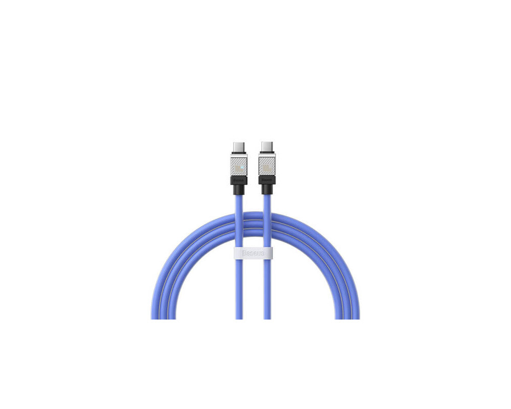 Кабел Кабел за бързо зареждане Baseus CoolPlay, USB-C към USB-C 100W, 1 м CAKW000203 - син 2