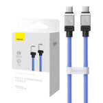 <span>Кабел</span> Кабел за бързо зареждане Baseus CoolPlay, USB-C към USB-C 100W, 1 м CAKW000203 - син <span class='catalog-num-in-name'>CAKW000203</span> - 