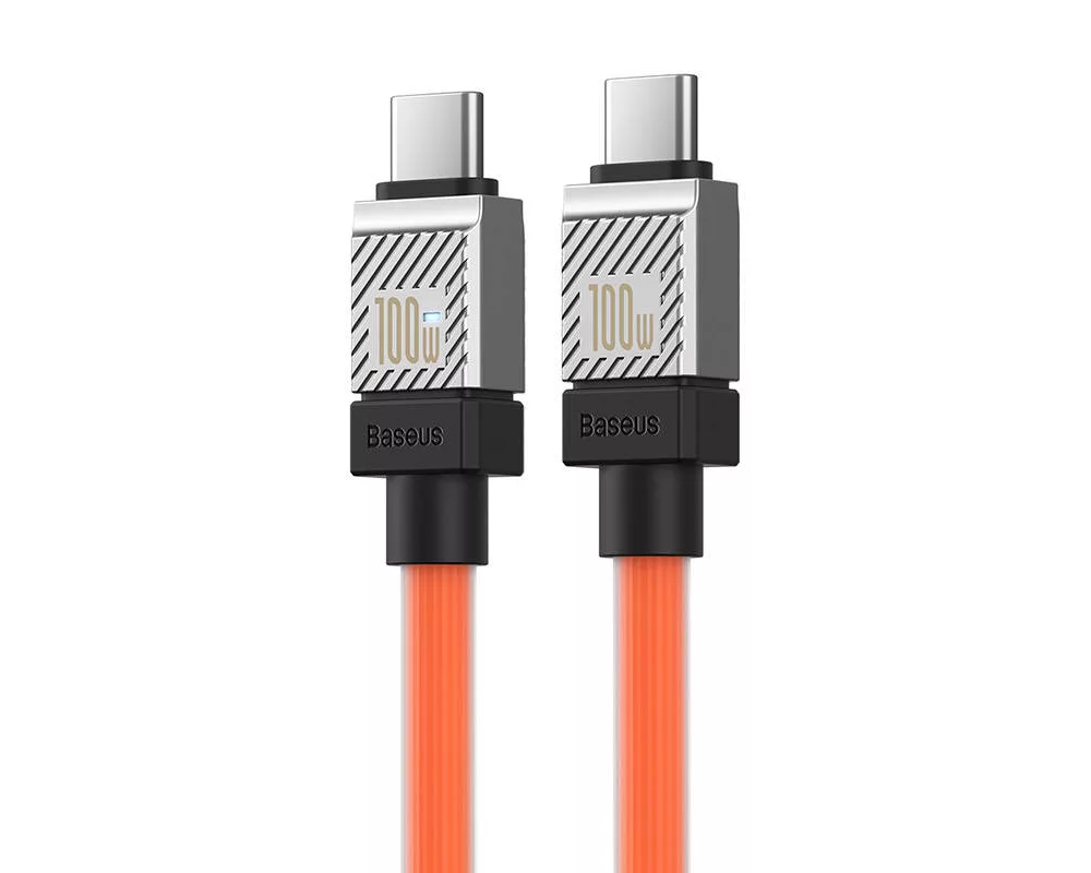 Кабел Кабел за бързо зареждане Baseus CoolPlay, USB-C към USB-C 100W, 1 м CAKW000207 - оранжев 6