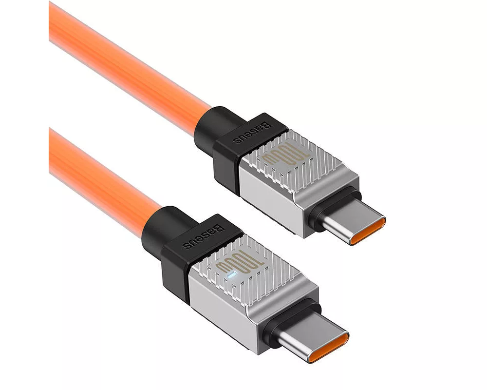 Кабел Кабел за бързо зареждане Baseus CoolPlay, USB-C към USB-C 100W, 1 м CAKW000207 - оранжев 8