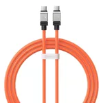 Кабел Кабел за бързо зареждане Baseus CoolPlay, USB-C към USB-C 100W, 1 м CAKW000207 - оранжев 2