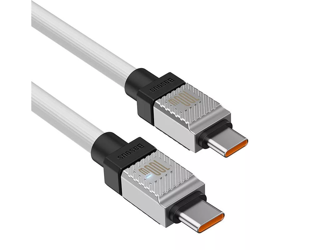 Кабел Кабел за бързо зареждане Baseus CoolPlay, USB-C към USB-C 100W, 2 м CAKW000302 - бял 8