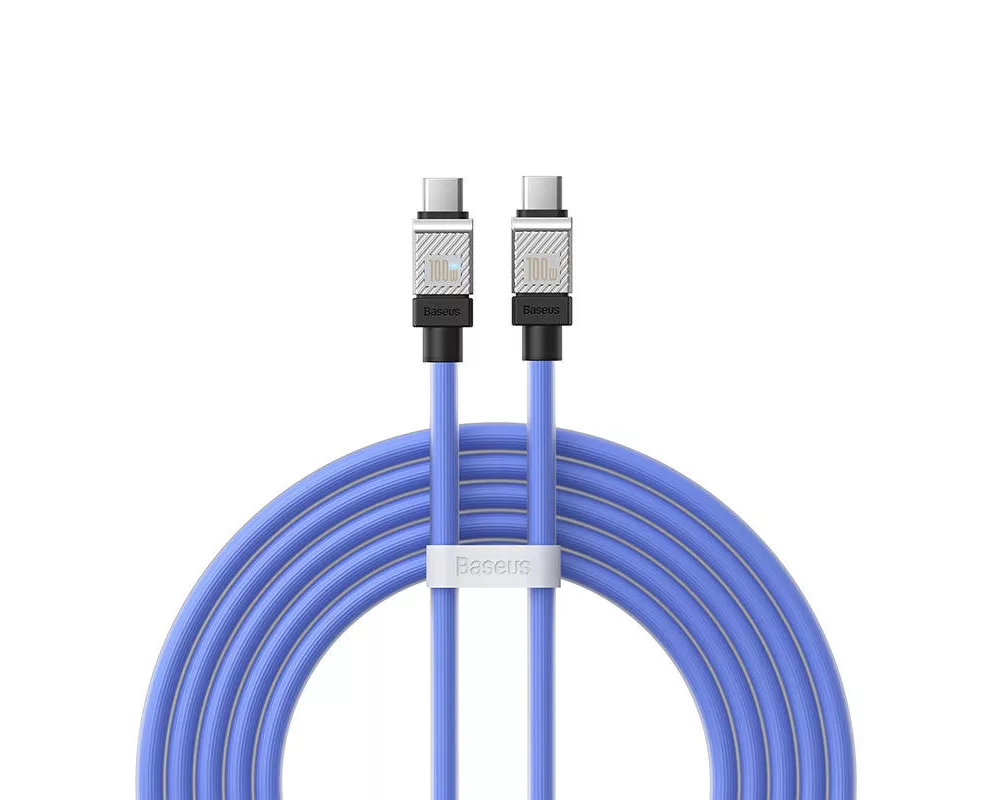 Кабел Кабел за бързо зареждане Baseus CoolPlay, USB-C към USB-C 100W, 2 м CAKW000303 - син 3