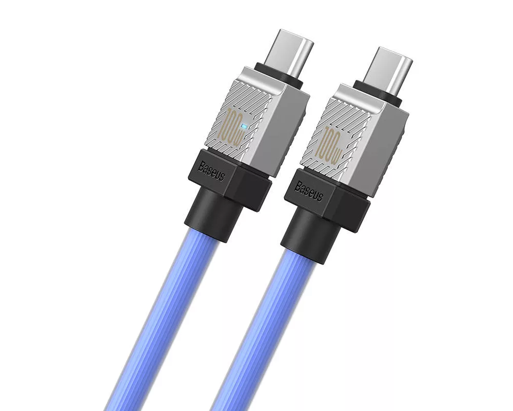 Кабел Кабел за бързо зареждане Baseus CoolPlay, USB-C към USB-C 100W, 2 м CAKW000303 - син 4