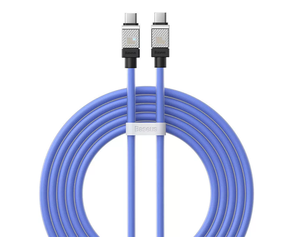 Кабел Кабел за бързо зареждане Baseus CoolPlay, USB-C към USB-C 100W, 2 м CAKW000303 - син 2