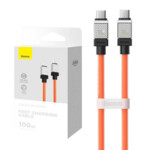 <span>Кабел</span> Кабел за бързо зареждане Baseus CoolPlay, USB-C към USB-C 100W, 2 м CAKW000307 - оранжев <span class='catalog-num-in-name'>CAKW000307</span> - 