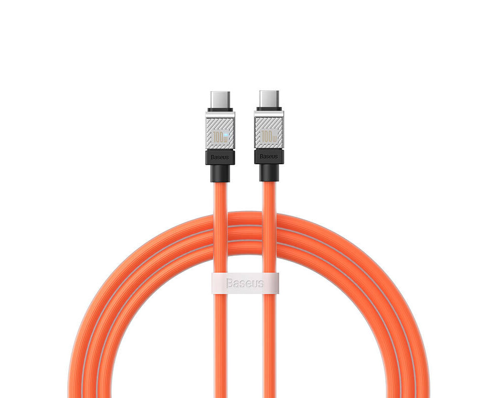 Кабел Кабел за бързо зареждане Baseus CoolPlay, USB-C към USB-C 100W, 2 м CAKW000307 - оранжев 3