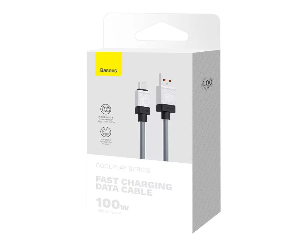 Кабел Кабел  Baseus CoolPlay USB към USB-C 100W 1м CAKW000601 - черен 9