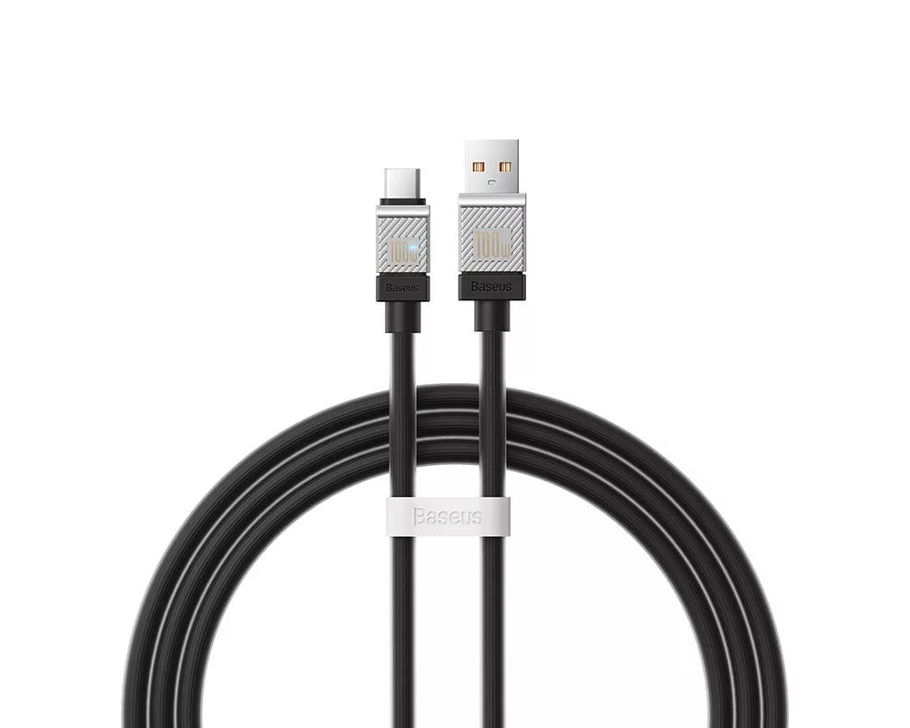 Кабел Кабел  Baseus CoolPlay USB към USB-C 100W 1м CAKW000601 - черен 3