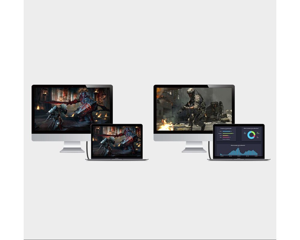 Кабел Кабел Ugreen DisplayPort 1.2 4K  DP102 10244 3D, 1м - черен 6