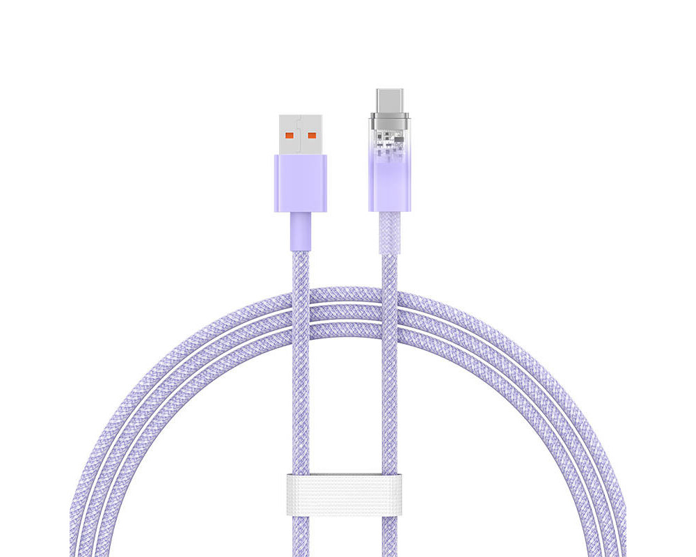 Кабел Baseus Explorer USB към USB-C 100W 2м CATS010505 - лилав 2
