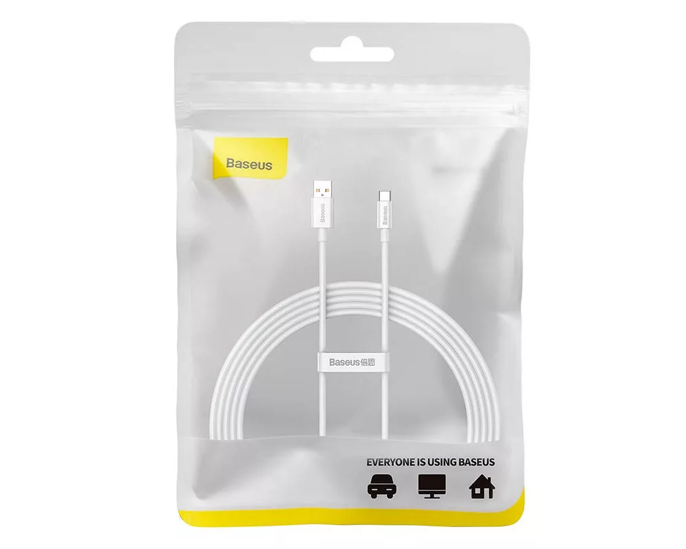 Кабел Кабел Baseus Superior USB към USB-C 100W 2м P10320102214-03 - бял 7