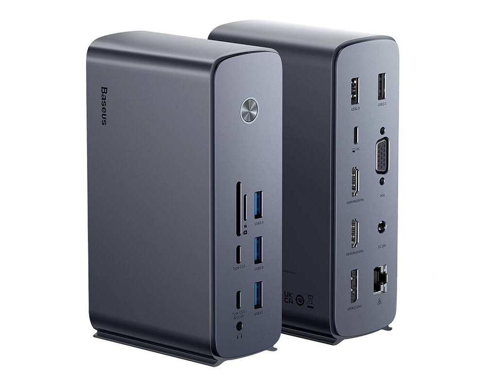 USB хъб Baseus UnionJoy 17-портов HUB Adapter B00532304811-00 - тъмносив 2