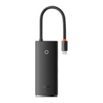 <span>USB хъб</span> Baseus WKQX080301 6 в 1 Lite Series, USB-C към 2x USB 3.0 + HDMI +PD + TF/SD - черен <span class='catalog-num-in-name'>WKQX080301</span> - 