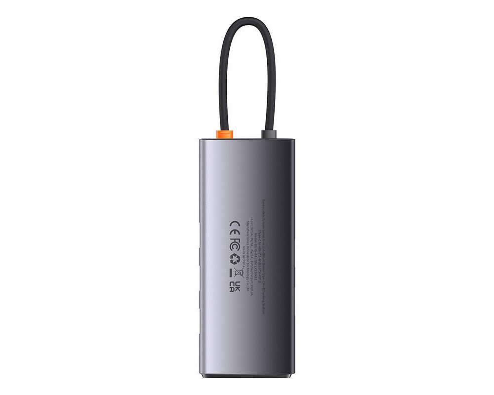 USB хъб Мултифункционален хъб Baseus Metal Gleam Series 6в1 USB Type C към 2 x HDMI / 3 x USB 3.0 / USB-C PD WKWG030113 - сив 3