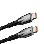 Кабел Baseus Glimmer fast charging USB-C 100W 1м CADH000701 - черен 2