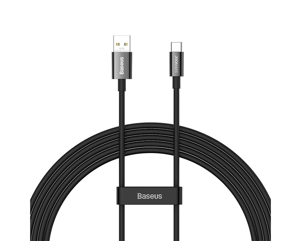 Кабел Baseus Superior Series USB към USB-C 65W 2м CAYS001001 - черен 2