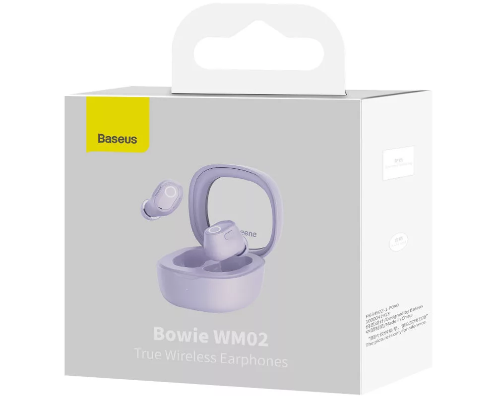 Слушалки Безжични Bluetooth Baseus TWS Bowie WM02 NGTW180005 - лилави 4