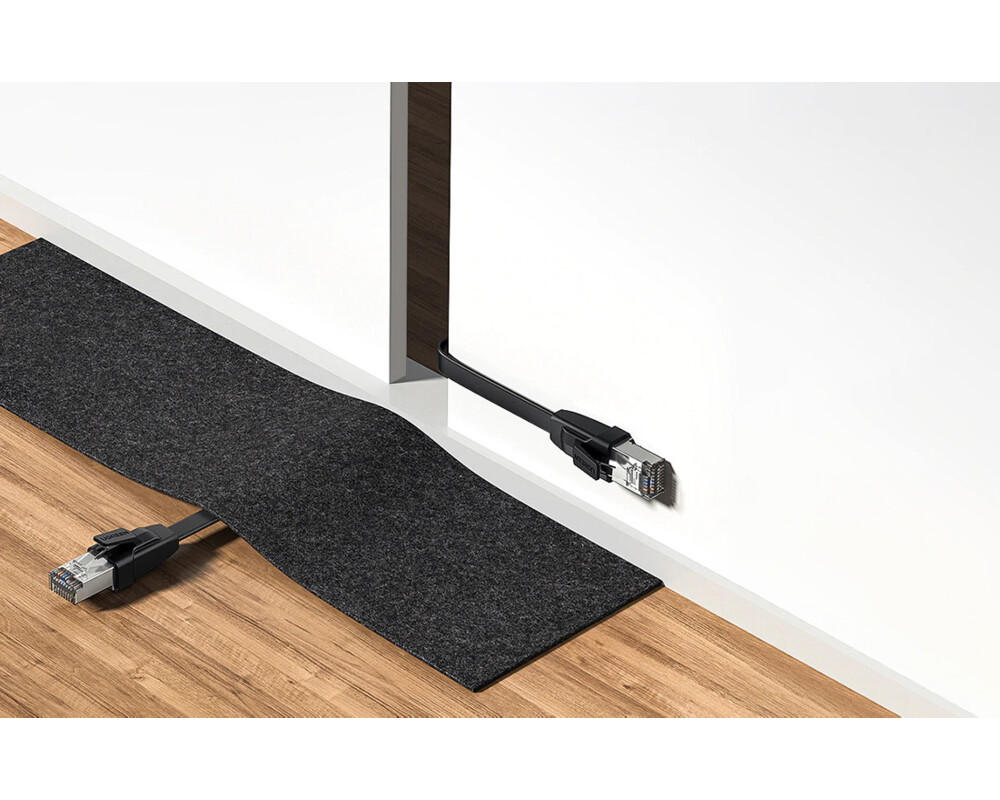 Мрежов кабел Ugreen NW134 70672 Cat 8 U/FTP плосък RJ45 Pure Copper 2м - черен 4