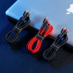 Кабел Кабел Baseus Cafule USB-C PD /USB-C PD PD2.0 60W 20V 3A QC3.0, 2м CATKLF-H91 - черен/червен 8