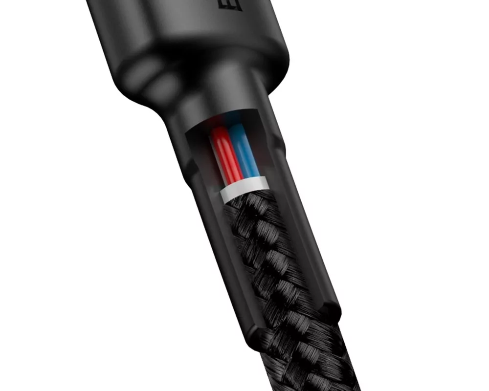 Кабел Кабел Baseus Cafule USB-C PD /USB-C PD PD2.0 60W 20V 3A QC3.0, 2м CATKLF-H91 - черен/червен 3