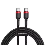 <span>Кабел</span> Кабел Baseus Cafule USB-C PD /USB-C PD PD2.0 60W 20V 3A QC3.0, 2м CATKLF-H91 - черен/червен <span class='catalog-num-in-name'>CATKLF-H91</span> - 